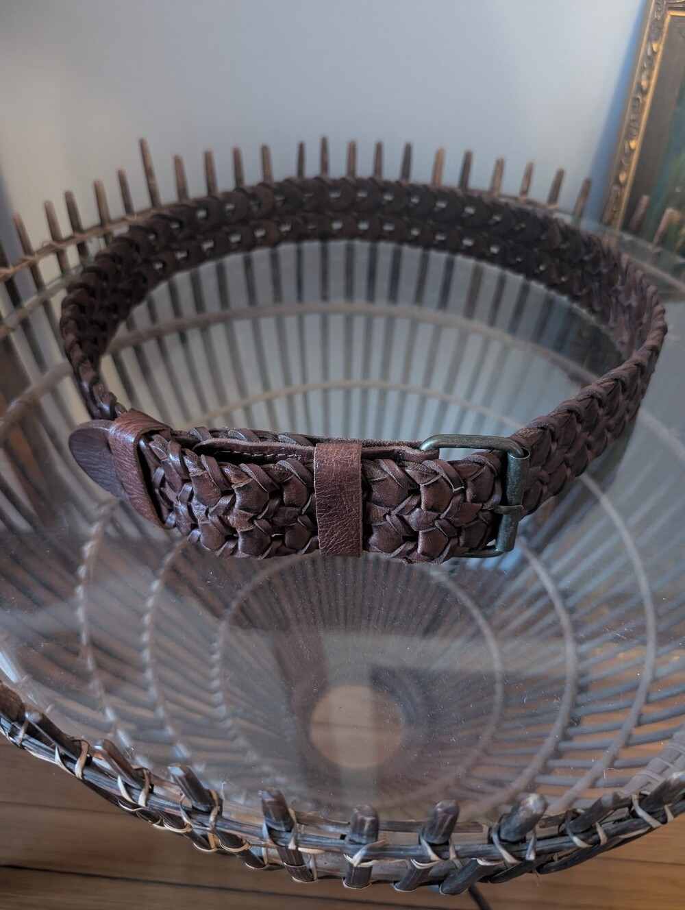 Vintage Braided Leather Belt